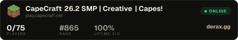 ■ CapeCraft 26.2 ■ SMP | Creative | Capes!