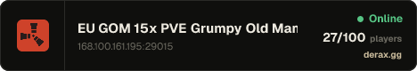 EU GOM 15x PVE Grumpy Old Man |Kits|Skins|BackPack|Shop|Raidabl