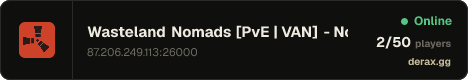 Wasteland Nomads [PvE | VAN] - No Raiding | No Killing