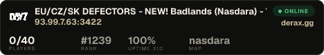 EU/CZ/SK DEFECTORS - NEW! Badlands (Nasdara) - Vanilla