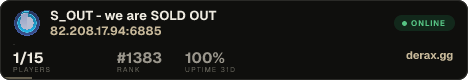 S_OUT - we are SOLD OUT