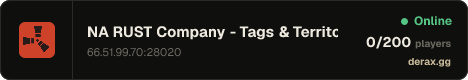NA RUST Company - Tags & Territory | Playrustcompany.com