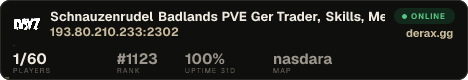 Schnauzenrudel Badlands PVE Ger Trader, Skills, Medicine, AI
