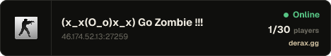 Зомби сервер (x_x(O_o)x_x) Go Zombie !!!