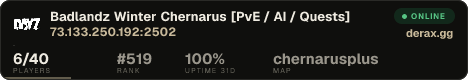 Badlandz Winter Chernarus [PvE / AI / Quests]