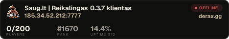Saug.lt | Reikalingas 0.3.7 klientas