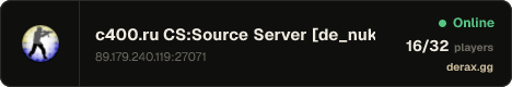 c400.ru CS:Source Server [de_nuke only]