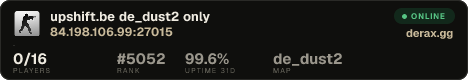 upshift.be de_dust2 only