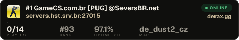 #1 GameCS.com.br [PUG] @SeversBR.net