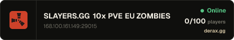 SLAYERS.GG 10x PVE EU ZOMBIES|LEGENDARY WEAPONS|PLANES|RAID BAS