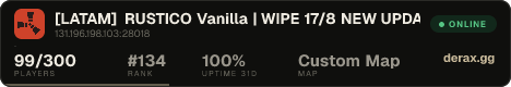 [LATAM] RUSTICO Vanilla | WIPE 17/8 NEW UPDATE!