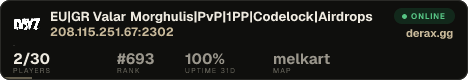 EU|GR Valar Morghulis|PvP|1PP|Codelock|Airdrops