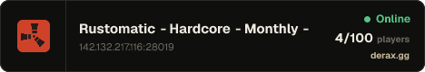 Rustomatic - Hardcore - Monthly - No tech tree