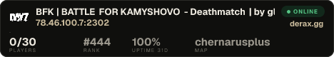 BFK | BATTLE FOR KAMYSHOVO - Deathmatch | by glogic.app