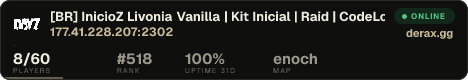 [BR] InicioZ Livonia Vanilla | Kit Inicial | Raid | CodeLock |