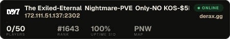 The Exiled-Eternal Nightmare-PVE Only-NO KOS-$5k Start