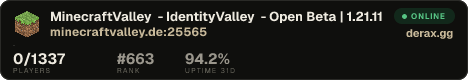 MinecraftValley - IdentityValley - Open Beta | 1.21.11 - 26.1