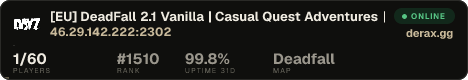 [EU] DeadFall 2.1 Vanilla | Casual Quest Adventures | LTS