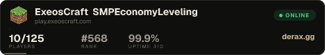 ☵☵☵☵☵☵☵☵☵▷ ExeosCraft ◁☵☵☵☵☵☵☵☵☵☵☵☵☵☵☵▷SMPEconomyLeveling ◁☵☵☵☵☵☵