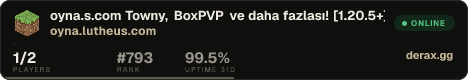« oyna.ʟᴜᴛʜᴇᴜs.com » Towny, BoxPVP ve daha fazlası! [1.20.5+]