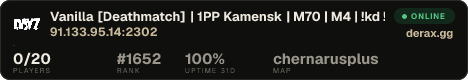 Vanilla [Deathmatch] | 1PP Kamensk | M70 | M4 | !kd !kills