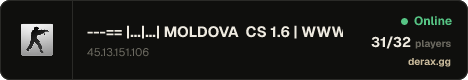 ---== |...|...| MOLDOVA CS 1.6 | WWW.CS16.ME PUBLIC +18 |...|...| ==---