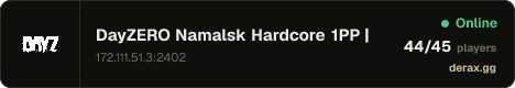 DayZERO Namalsk Hardcore 1PP | Vanilla+ | Adventure