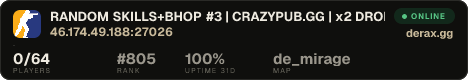 RANDOM SKILLS+BHOP #3 | CRAZYPUB.GG | x2 DROP SKINS