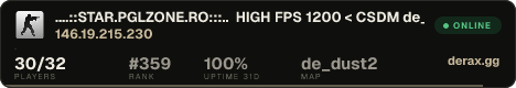 ....::STAR.PGLZONE.RO:::.. HIGH FPS 1200 < CSDM de_dust2 ONLY