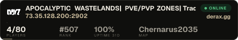 APOCALYPTIC WASTELANDS| PVE/PVP ZONES| Traders| Events