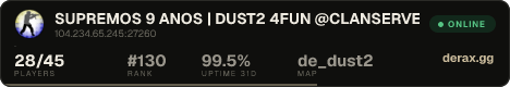 ░ SUPREMOS ░ 9 ANOS | DUST2 4FUN @CLANSERVERS.COM.BR