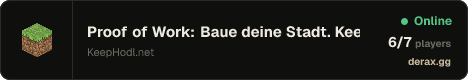 ₿ Proof of Work: Baue deine Stadt. KeepHodl.net ► Deine Entscheidung.