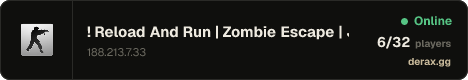 ! Reload And Run | Zombie Escape | Jumps x2 | FREE VIP