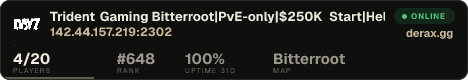 Trident Gaming Bitterroot|PvE-only|$250K Start|Helis|Airplanes