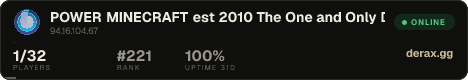 POWER MINECRAFT • est 2010 • The One and Only • Das Original