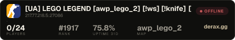 [UA] LEGO LEGEND [awp_lego_2] [!ws] [!knife] [!lvl]
