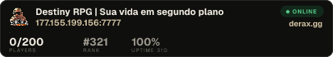 Destiny RPG | Vagas Lideres e Helpers