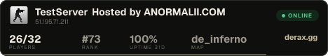 TestServer Hosted by ANORMALII.COM