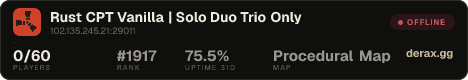 Rust CPT Vanilla | Solo Duo Trio Only