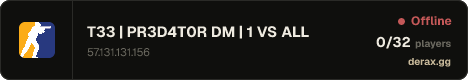 T33 | PR3D4T0R DM | 1 VS ALL
