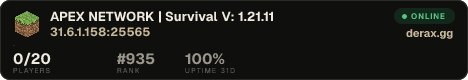 APEX NETWORK | Survival V: 1.21.11