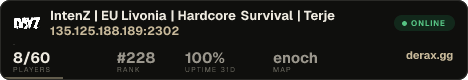 IntenZ | EU Livonia | Hardcore Survival | Terje