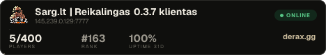 Sarg.lt | Reikalingas 0.3.7 klientas