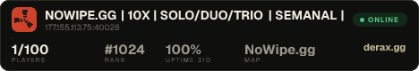NOWIPE.GG | 10X | SOLO/DUO/TRIO | SEMANAL | WIPE 13/08