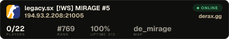 ██ ★ legacy.sx ★ [!WS] MIRAGE #5