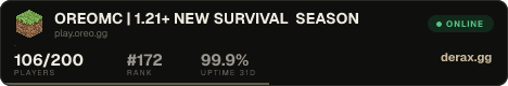 OREOMC | 1.21+ NEW SURVIVAL SEASON