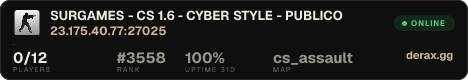 SURGAMES - CS 1.6 - CYBER STYLE - PUBLICO