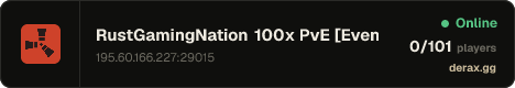RustGamingNation 100x PvE [Events|Purge|Zombies|SkillTree]
