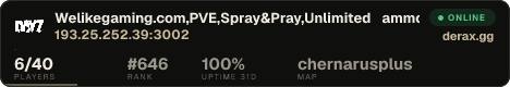 Welikegaming.com,PVE,Spray&Pray,Unlimited ammo,No traders