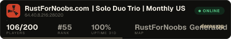 RustForNoobs.com | Solo Duo Trio | Monthly US